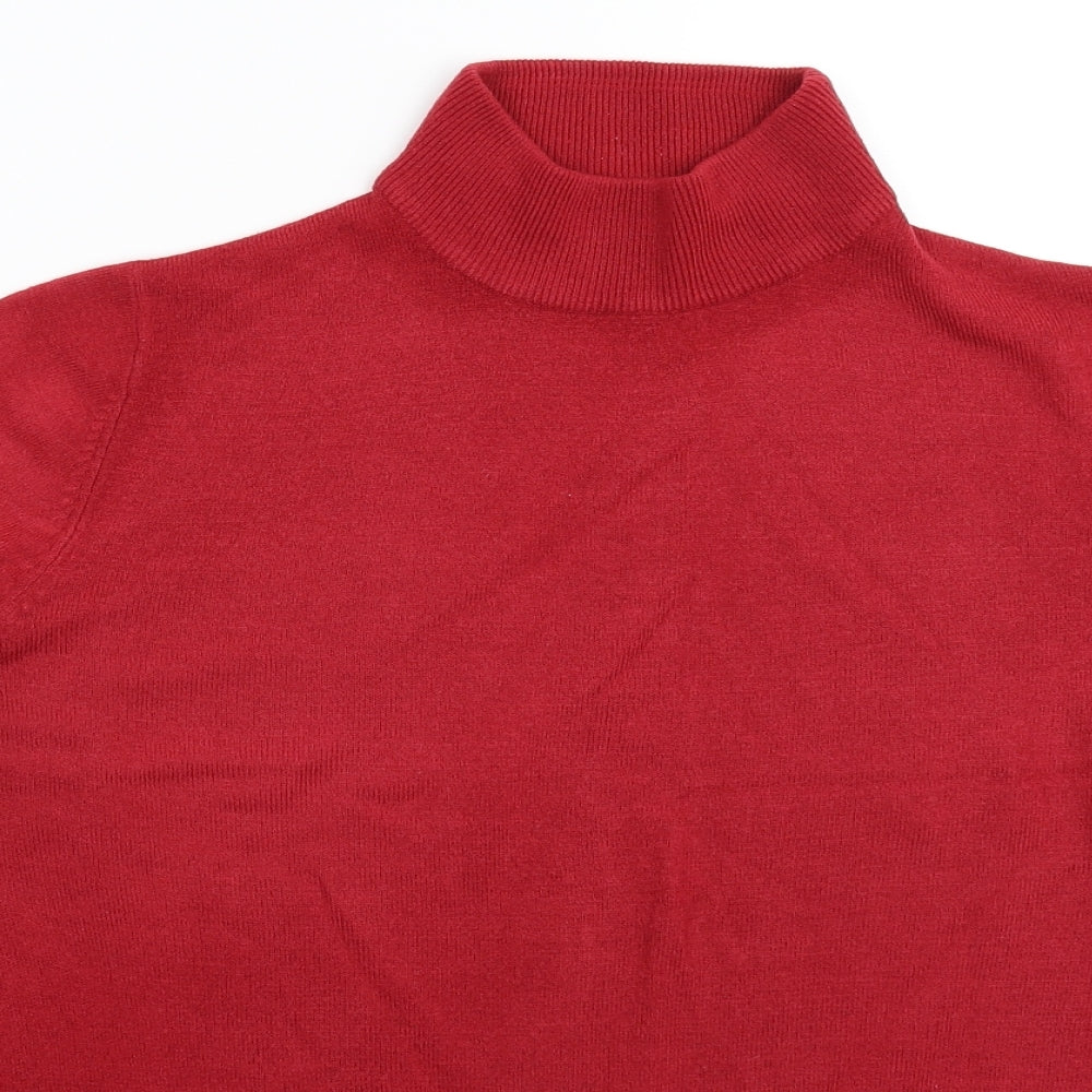 Marks and Spencer Womens Red  Knit Pullover Jumper Size 12  - Oversized