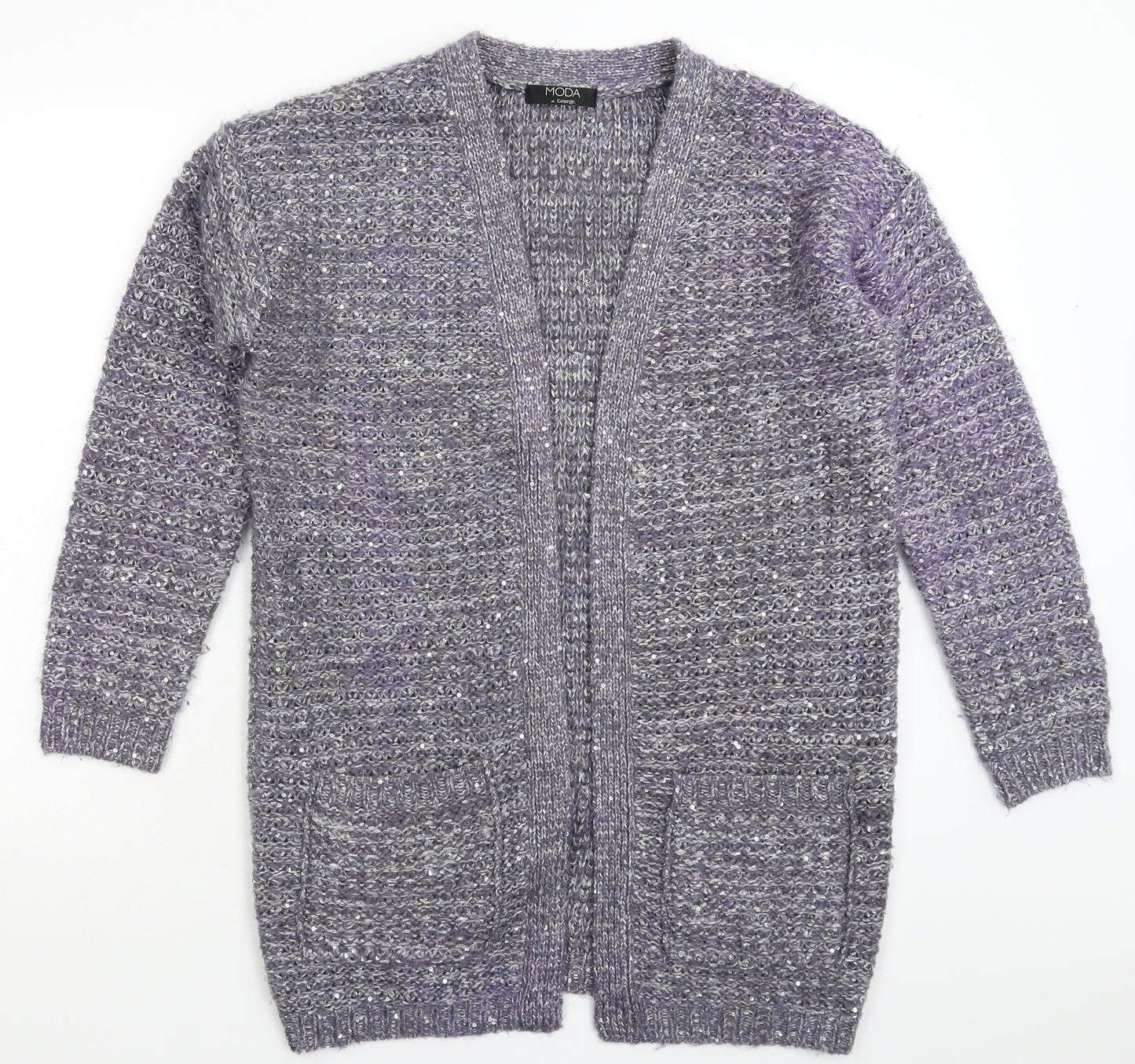 George Womens Grey  Knit Cardigan Jumper Size 10