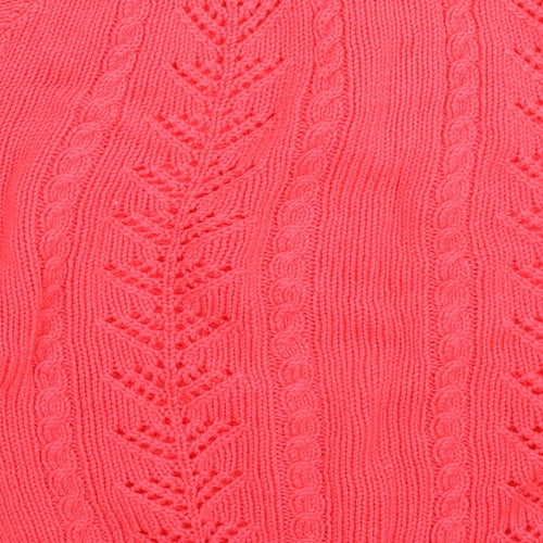 Preworn Womens Pink  Knit Cardigan Jumper Size 26