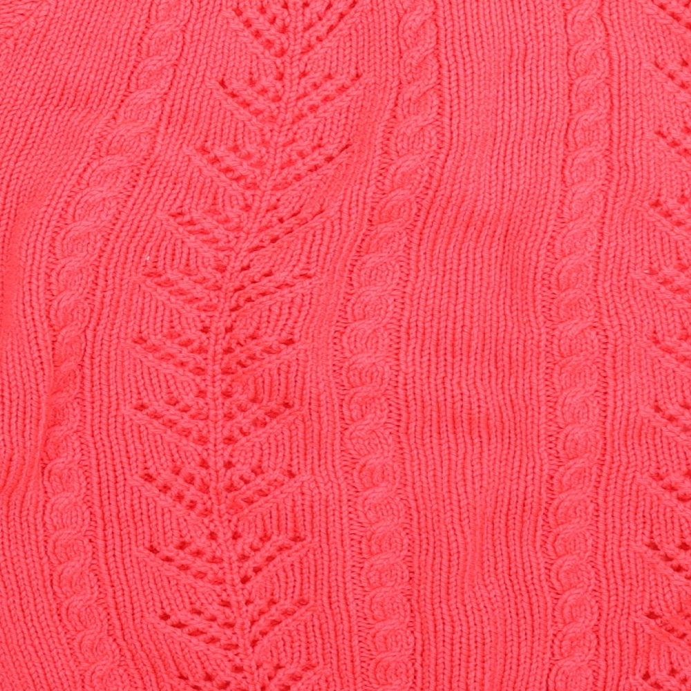 Preworn Womens Pink  Knit Cardigan Jumper Size 26