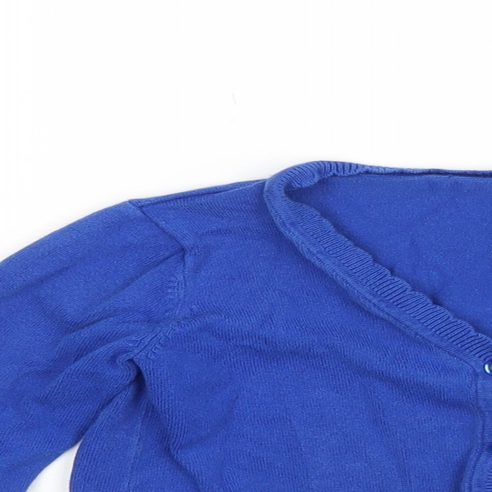 Matalan Girls Blue  Knit Cardigan Jumper Size 7 Years