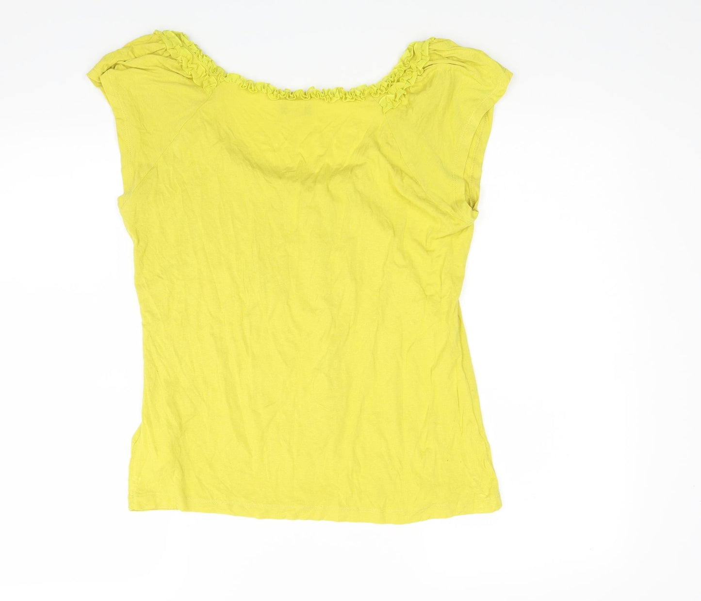 H&M Womens Yellow   Basic T-Shirt Size M