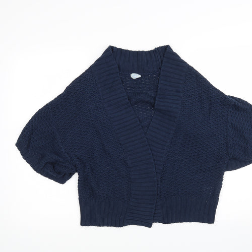 Oasis Womens Blue  Knit Wrap Jumper Size 10