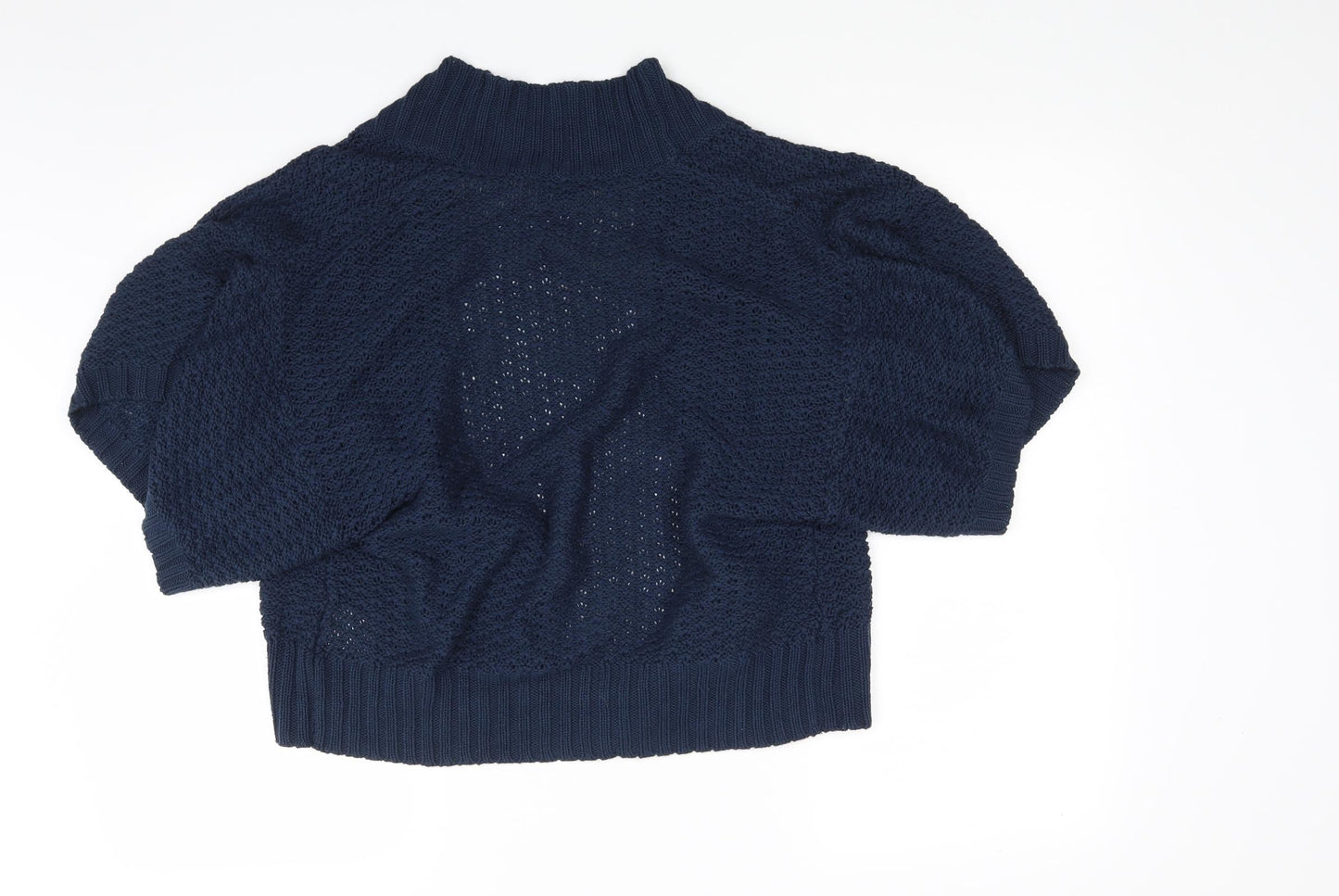 Oasis Womens Blue  Knit Wrap Jumper Size 10