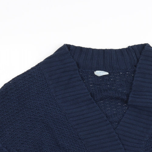 Oasis Womens Blue  Knit Wrap Jumper Size 10