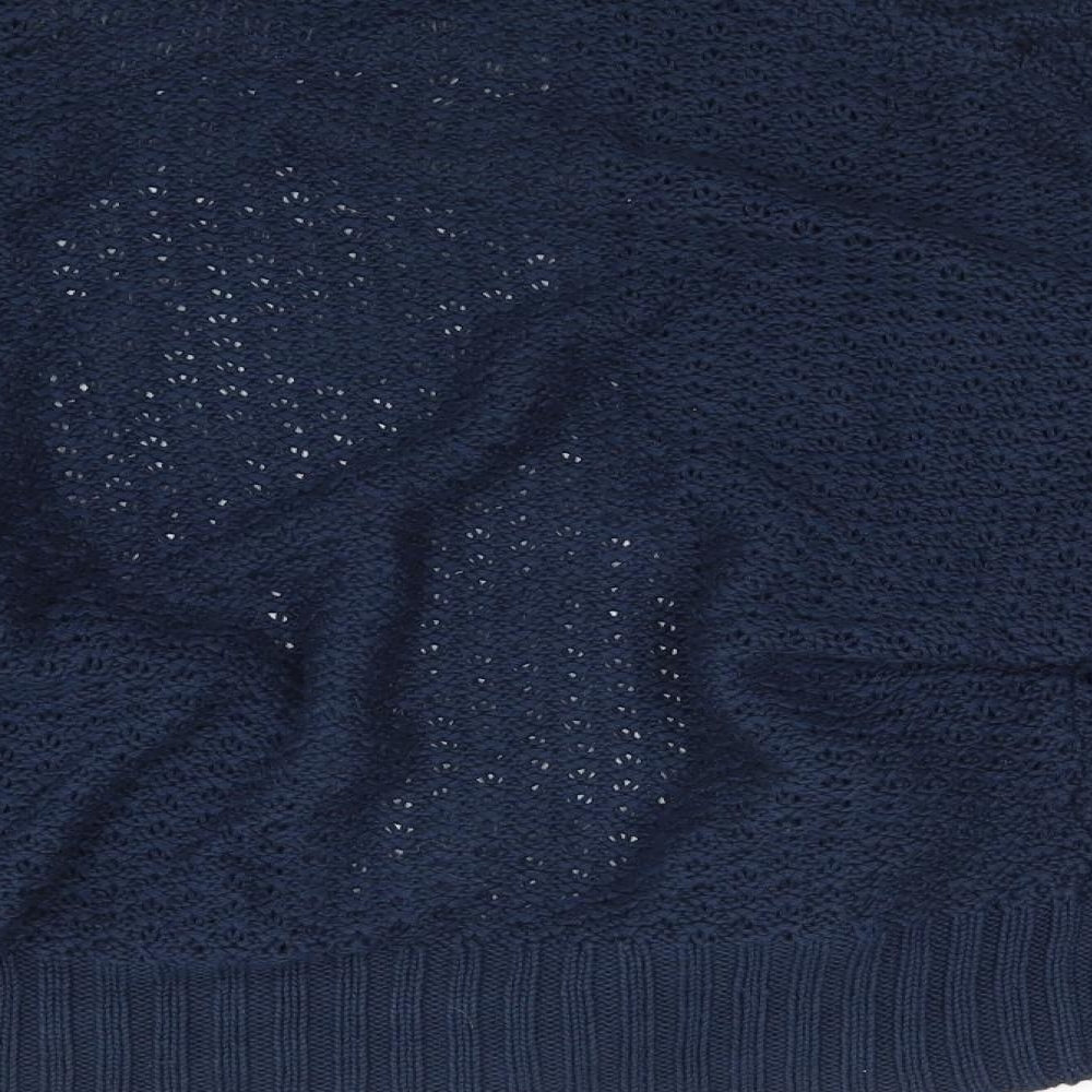Oasis Womens Blue  Knit Wrap Jumper Size 10