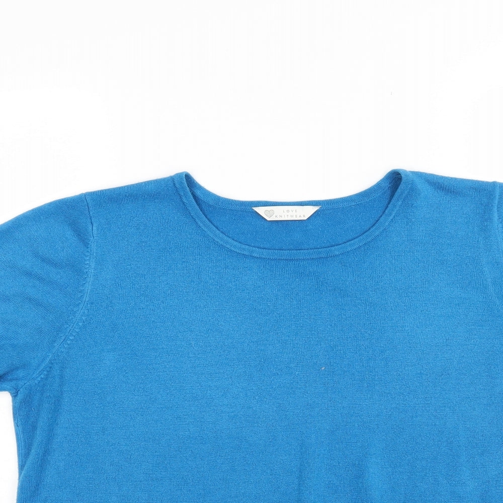BHS Womens Blue  Knit Pullover Jumper Size 16