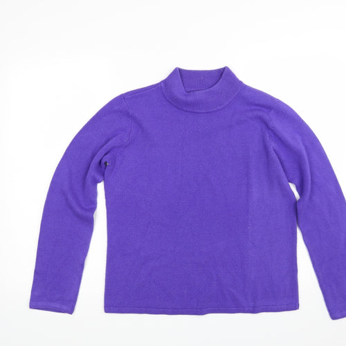 BM Womens Purple  Knit Pullover Jumper Size S