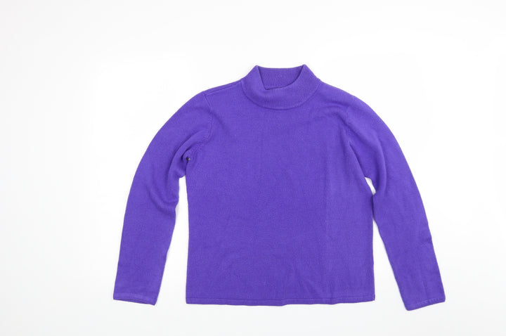 BM Womens Purple  Knit Pullover Jumper Size S