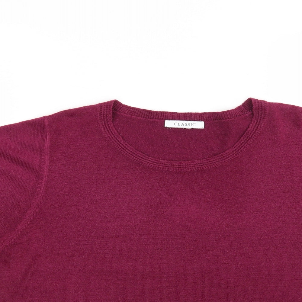 Marks and Spencer Womens Red  Knit Pullover Jumper Size 16