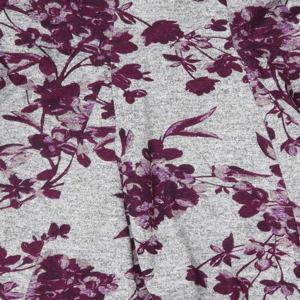 Marks and Spencer Womens Grey Floral  Flare Skirt Size 16