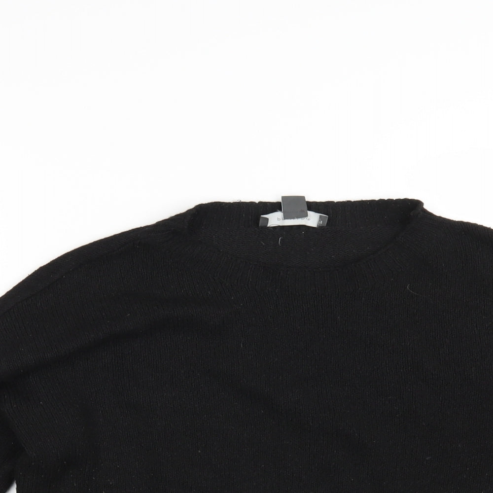 Primark Womens Black  Knit Pullover Jumper Size L  - Cropped