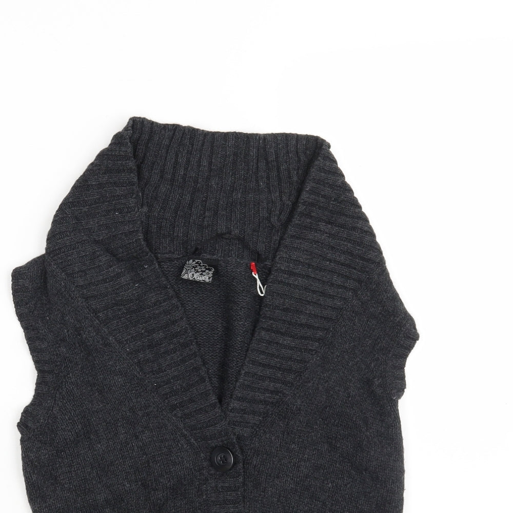 S oliver Womens Grey  Knit Cardigan Jumper Size 8