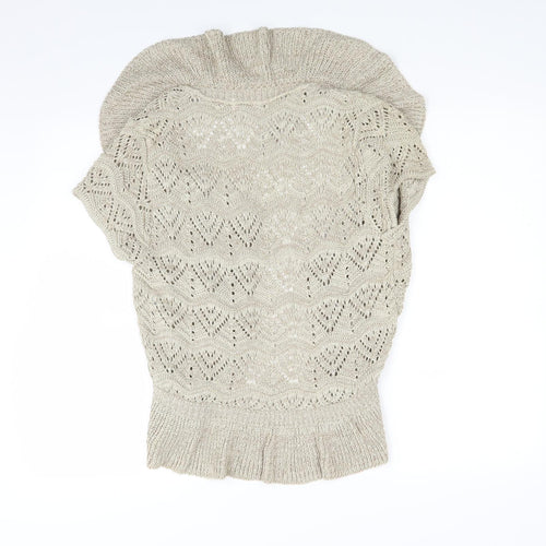 Soon Womens Beige   Wrap Jumper Size 14