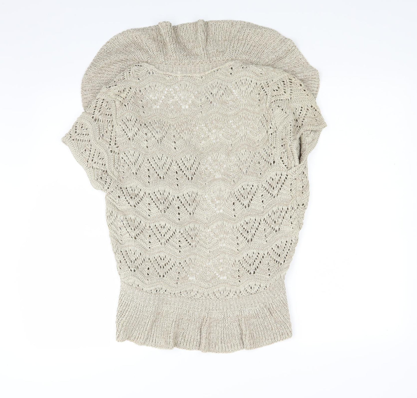 Soon Womens Beige   Wrap Jumper Size 14