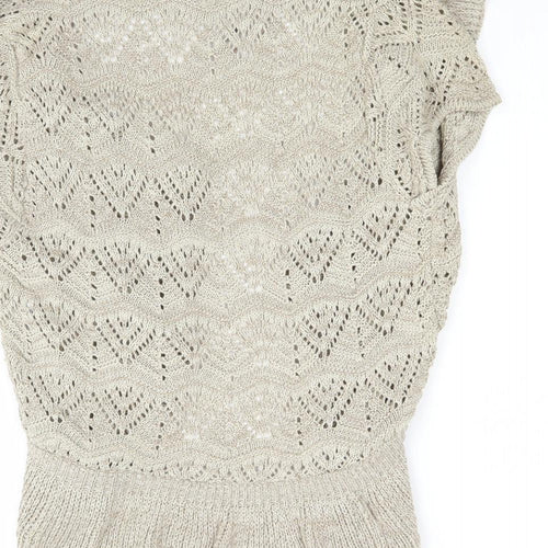 Soon Womens Beige   Wrap Jumper Size 14