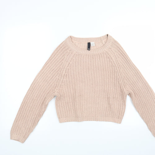 Divided Womens Beige  Knit Pullover Jumper Size XS