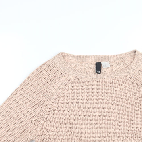 Divided Womens Beige  Knit Pullover Jumper Size XS