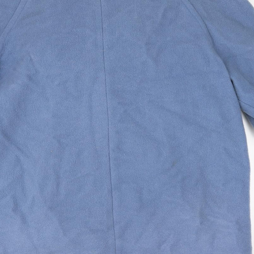Essentials Womens Blue   Overcoat Coat Size 18