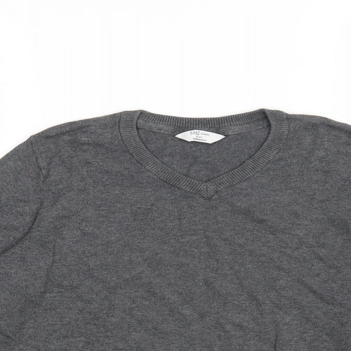 Marks and Spencer Boys Grey  Knit Pullover Jumper Size 11-12 Years