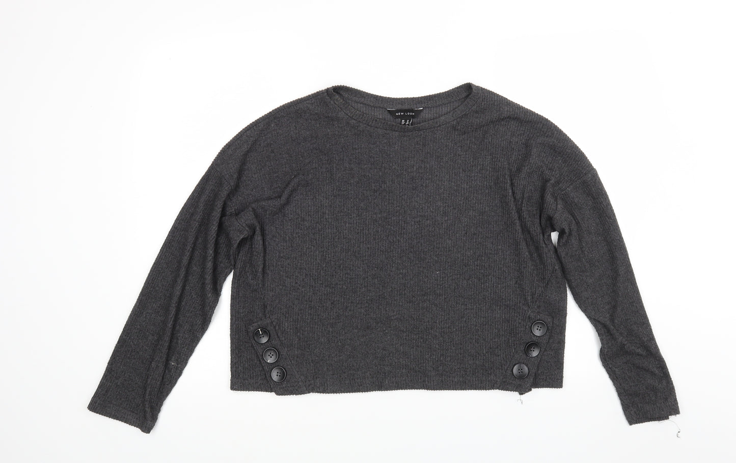 H&M Womens Grey  Knit Pullover Jumper Size M
