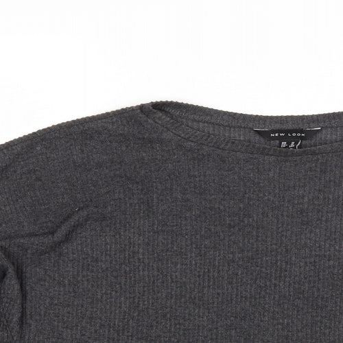 H&M Womens Grey  Knit Pullover Jumper Size M