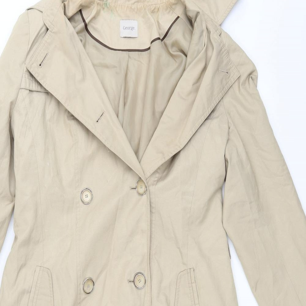 George Womens Beige   Overcoat Blazer Size 14