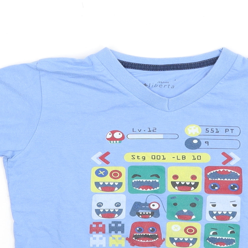 liberta Boys Blue   Basic T-Shirt Size 4 Years  - Monsters