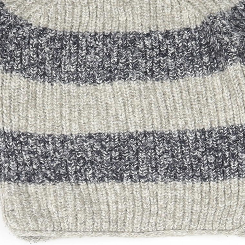 Primark Boys Beige Striped Knit Pullover Jumper Size 2-3 Years
