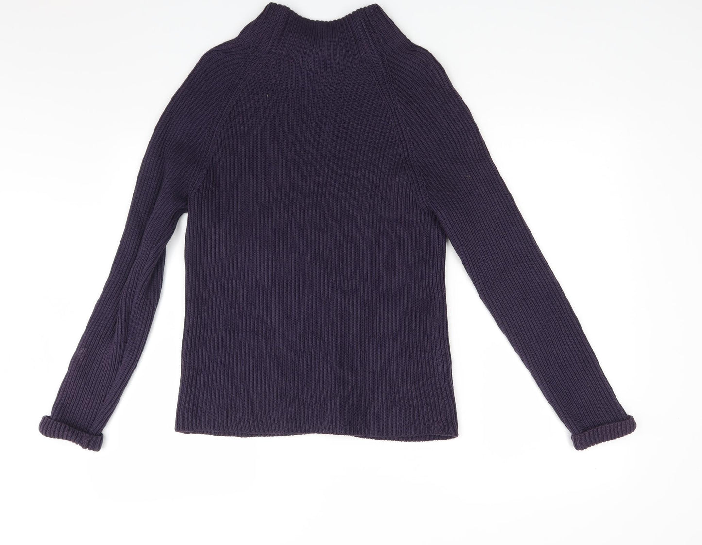 United Colors of Benetton Womens Purple  Knit Full Zip Jumper Size M