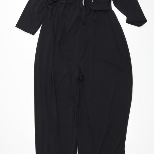 NEXT Womens Black   Trousers One-Piece Size 16 L26 in