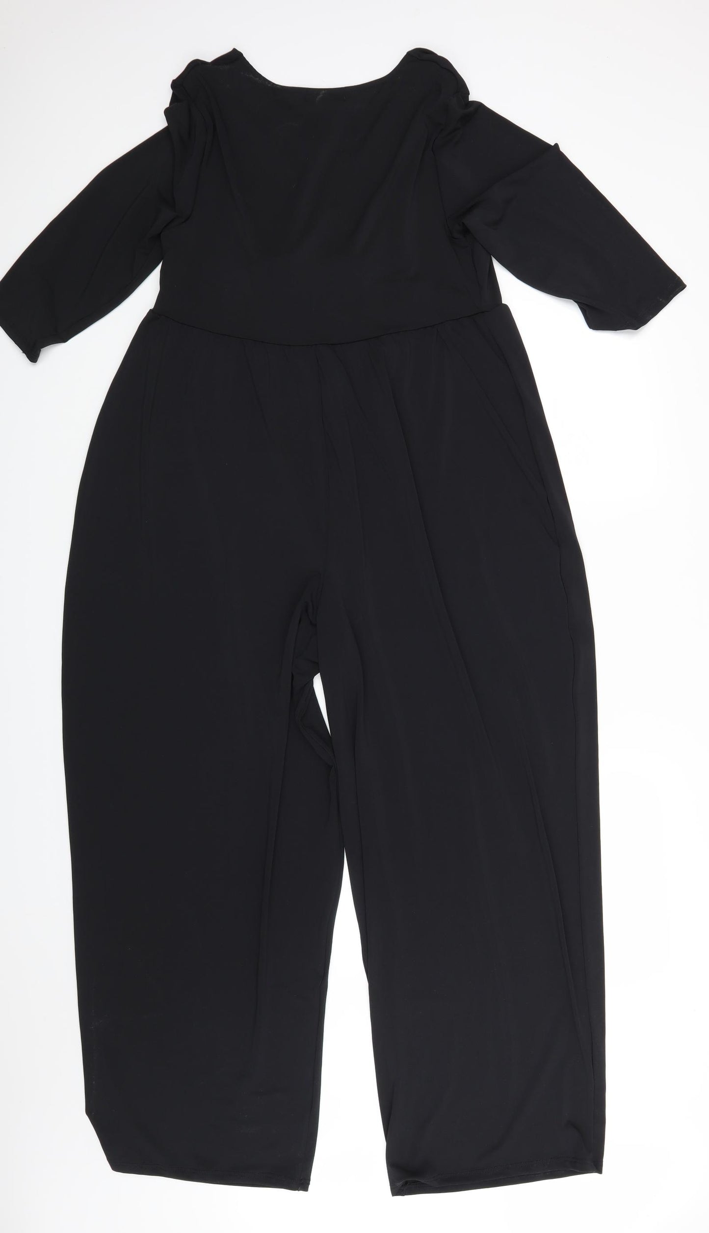 NEXT Womens Black   Trousers One-Piece Size 16 L26 in