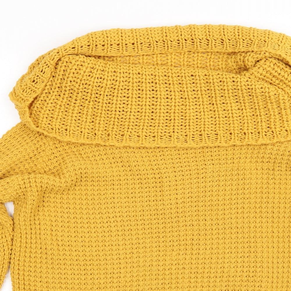 QED London Womens Yellow  Knit Pullover Jumper Size M