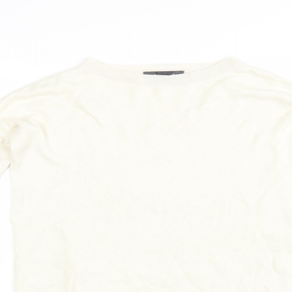 Primark Womens Ivory  Knit Pullover Jumper Size 2XS