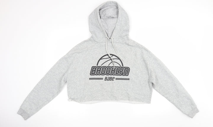 Divided Womens Grey Pullover Hoodie Size M - Brooklyn Babe