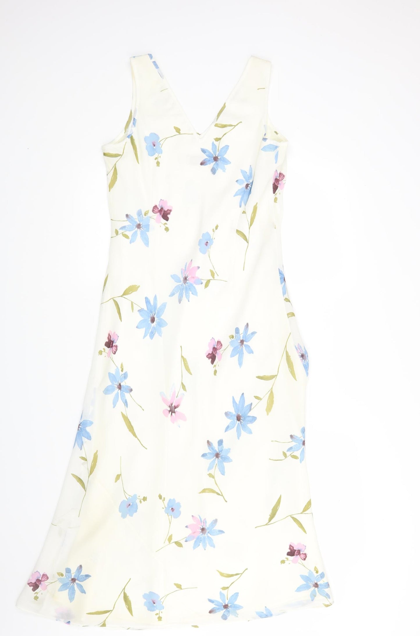 Kaliedoscope Womens White Floral  A-Line  Size 12