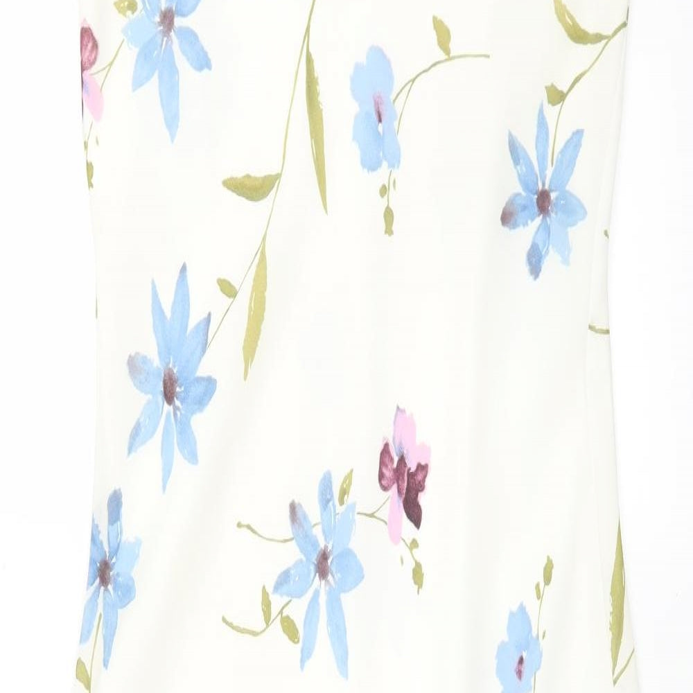 Kaliedoscope Womens White Floral  A-Line  Size 12