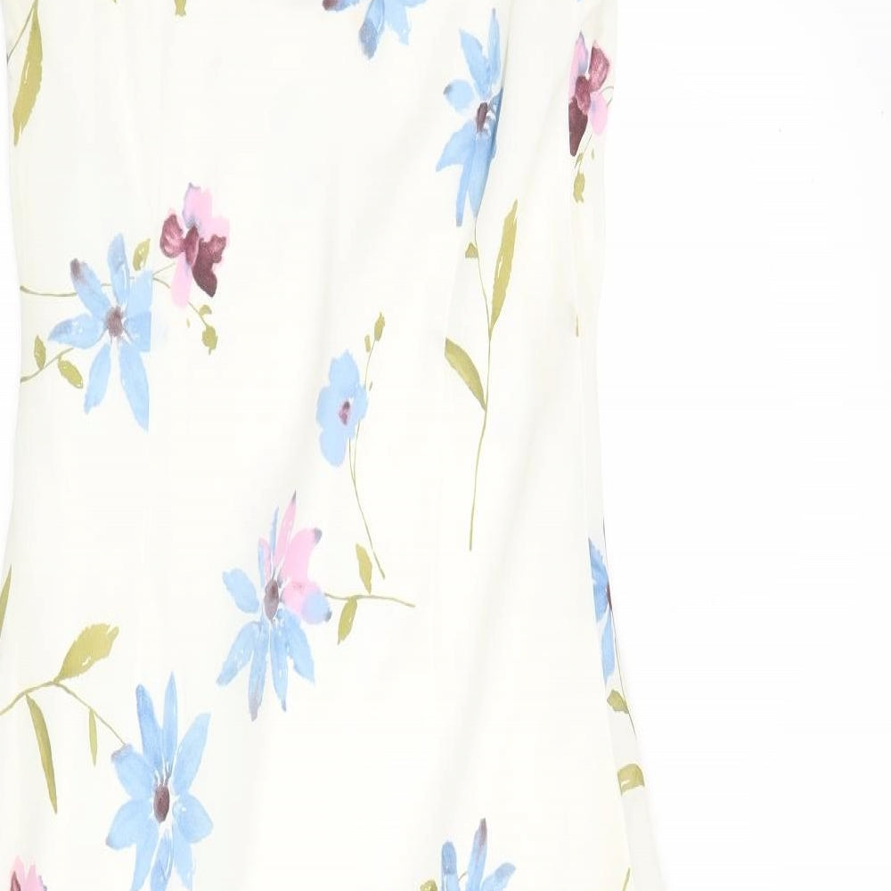 Kaliedoscope Womens White Floral  A-Line  Size 12