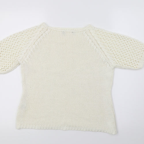 Preworn Womens Ivory  Knit Pullover Jumper Size S
