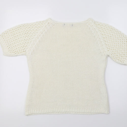 Preworn Womens Ivory  Knit Pullover Jumper Size S