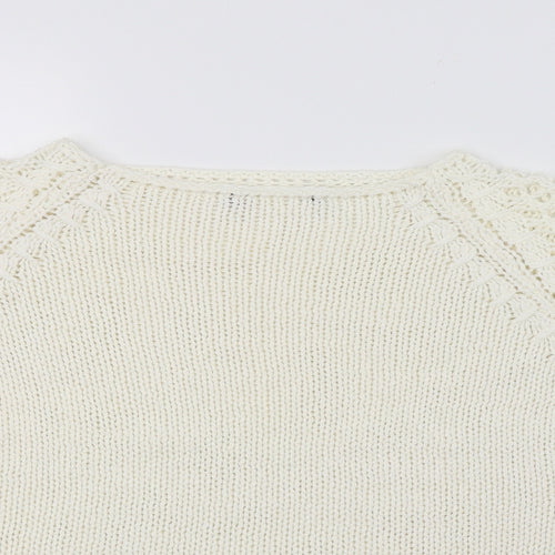 Preworn Womens Ivory  Knit Pullover Jumper Size S