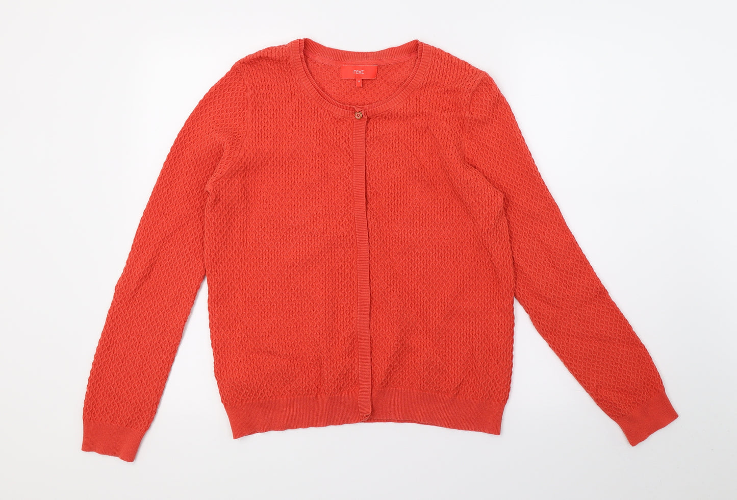 NEXT Womens Orange  Knit Cardigan Jumper Size 14