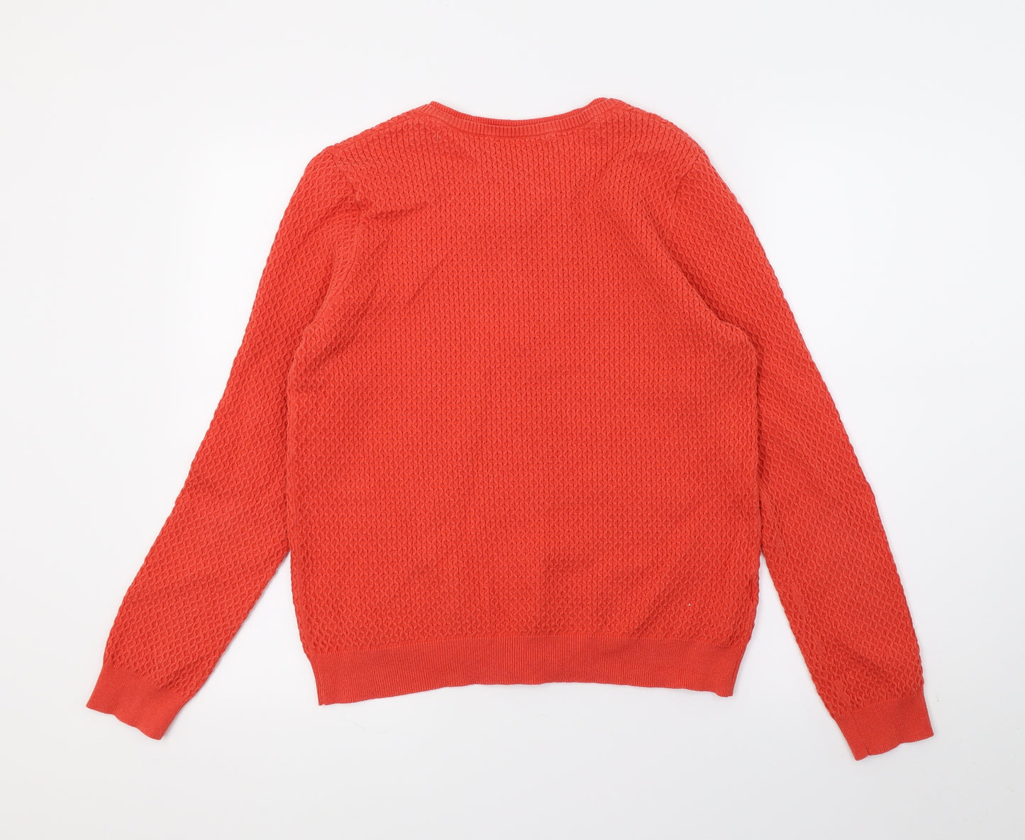 NEXT Womens Orange  Knit Cardigan Jumper Size 14