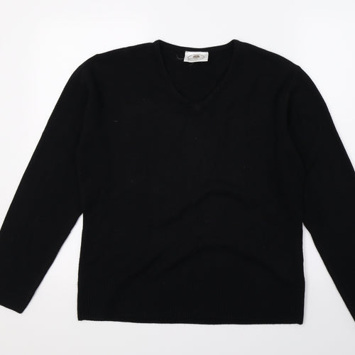Nightingales Mens Black  Knit Pullover Jumper Size M