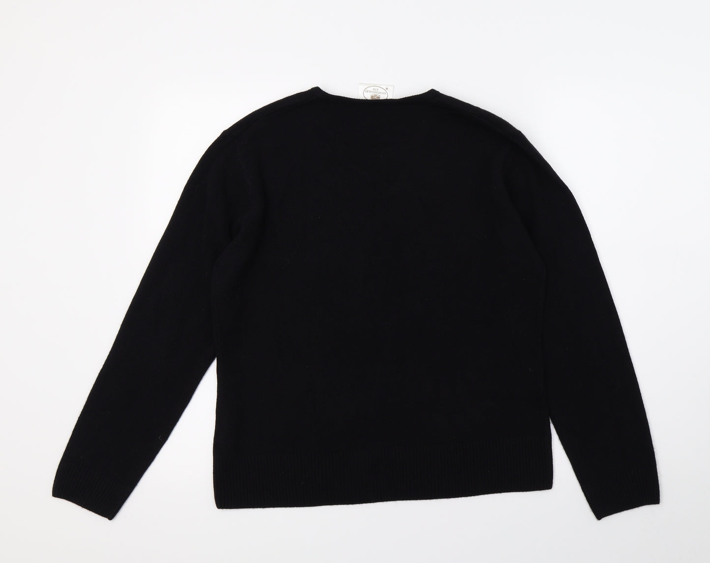 Nightingales Mens Black  Knit Pullover Jumper Size M
