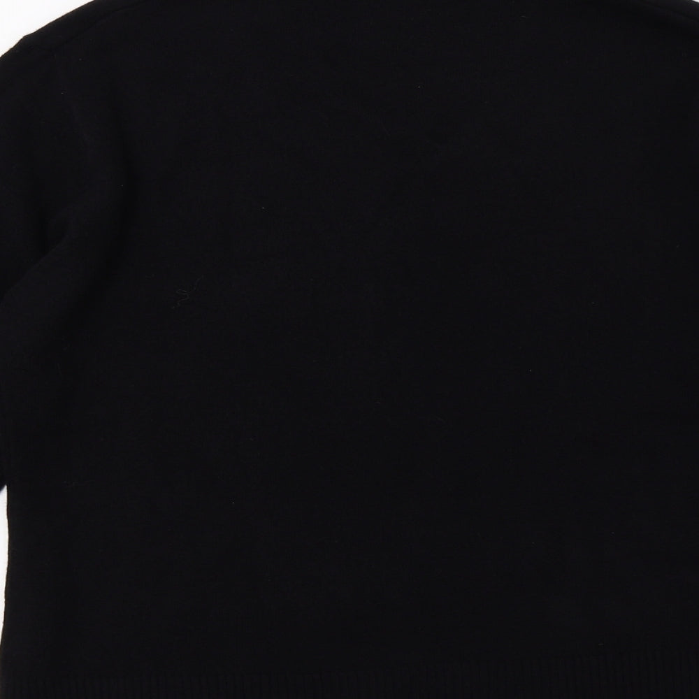 Nightingales Mens Black  Knit Pullover Jumper Size M