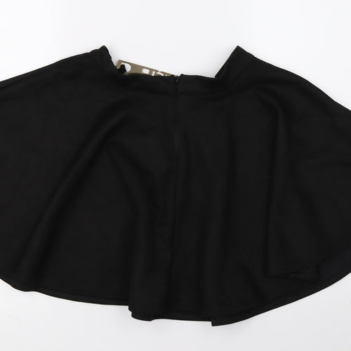 Preworn Womens Black  Velour Flare Skirt Size 30 in