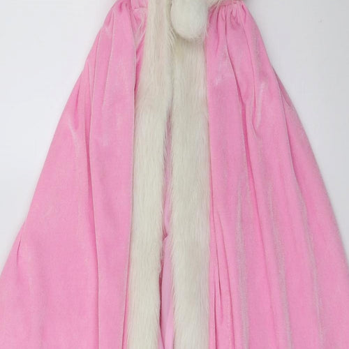 Preworn Girls Pink  Velour Jacket  Size 7-8 Years  - Fancy Dress Cape