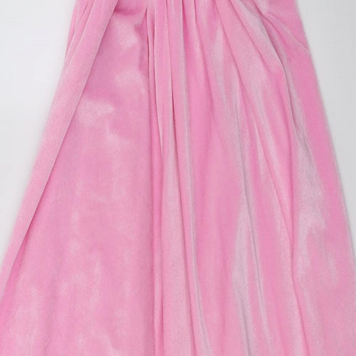 Preworn Girls Pink  Velour Jacket  Size 7-8 Years  - Fancy Dress Cape