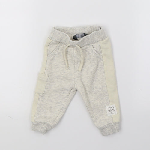 Primark Baby Grey  Jersey Jogger Trousers Size 3-6 Months  - Always smiling